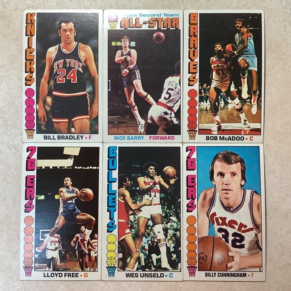 1976-77 Topps Basketball Cards “Tall Boys” Lot of 16 w/ Stars and HOFers - Picture 4 of 8